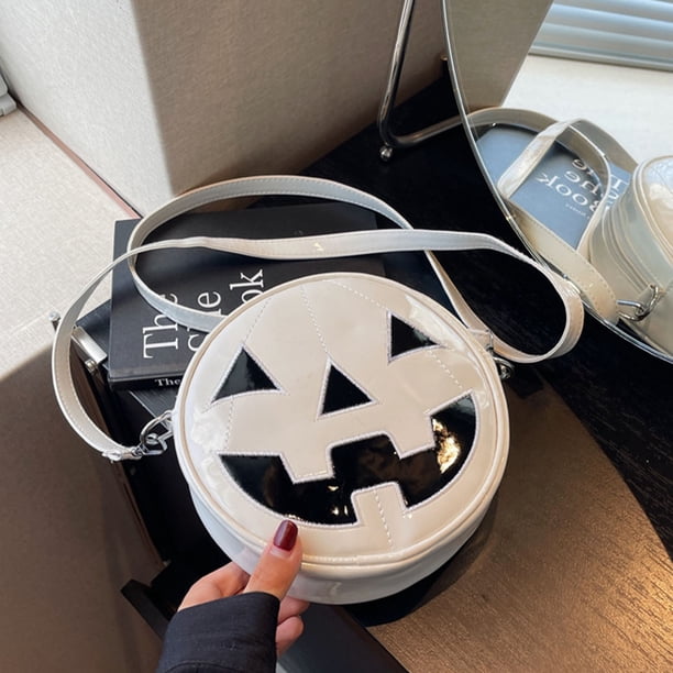 Bolsa de hombro de cadena cruzada de calabaza del diablo de Halloween, bolso de alta gama para mujeres