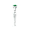 thumbnail image 3 of ANGARA Natural Nature Inspired Emerald & Diamond Twisted Vine Engagement Ring in 14K White Gold for Women (Size-5mm) | May Birthstone, Anniversary, Jewelry Gift for Women | Natural Emerald Ring, 3 of 9