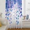 thumbnail image 6 of Spring Blue Wisteria Flowers Sheer Curtains 84 Inches Long, Rustic Floral Branches Light Filering Curtains, Breathable Simi Curtain Privacy Drapes for Living Room Bedroom Lightweight Window Treatment, 6 of 9