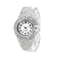 thumbnail image 5 of Women Quartz Watch Round Dial Analog Watch with Alloy Strap Ladies Rhinestone Wristwatch for Casual Wear Parties Offices Dates, 5 of 8