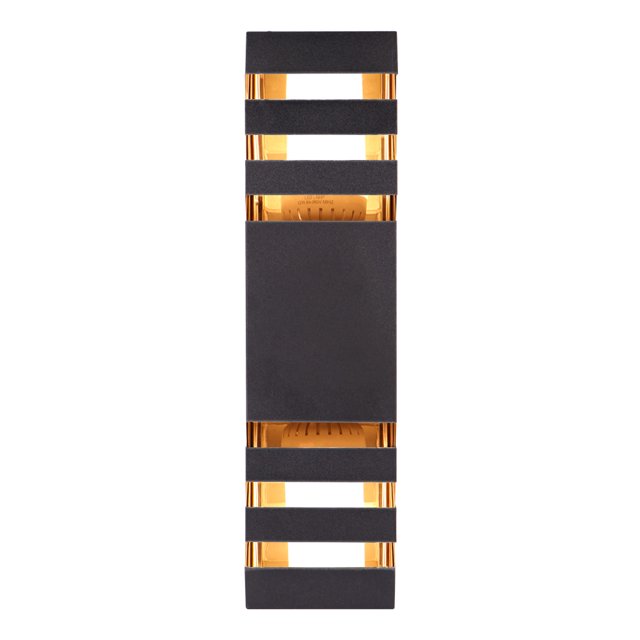 Moderno Impermeable Arriba Abajo Aluminio Cuboide Led Lámparas De Pared Doble Cabeza Lámpara De Pared Exterior E27 Enchufe Ac 85-240V Para Patio Jardín Porche Corredor Moyic HA024335-03