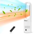 thumbnail image 1 of Space Heater Tower Ventilador sin aspas, calentador y ventilador combinado con control remoto, sin instalación, silencioso, oscilación de 80°, 8 velocidades, temporizador de 9 horas, filtro HEPA, 32 p, 1 of 5