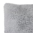 thumbnail image 2 of Mainstays High Pile Faux Rabbit Fur Decorative Pillow, 17" x 17", Silver, 1 per Pack, 2 of 4
