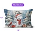 thumbnail image 4 of Merry Christmas Bichon Frise Enjoys Woofmas Winter Xmas Holiday Pillow Cushion Double Sided Bichons Dog Lovers Gifts Idea Throw Pillow - 02022, 4 of 4