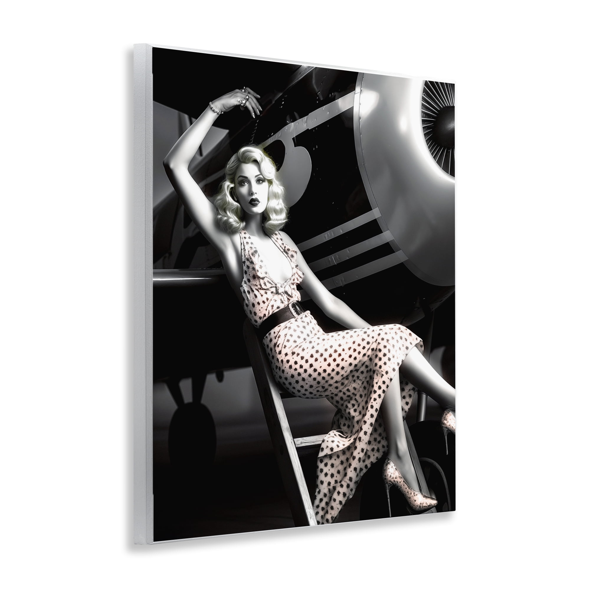 Stupell Industries Vintage Fashion Woman Novelty Painting Unframed Art Print Wall Art, 11 x 14