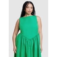 thumbnail image 3 of ELOQUII Women's Plus Size Boat Neck Flare Midi Dress, 3 of 3