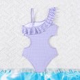 thumbnail image 4 of Girls One Piece Swimsuit Colorful Cut Out Twist Front Sleeveless Bathing Suit Summer Swimwear for Kids Girls 13-14 Years, 4 of 7