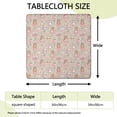 thumbnail image 2 of Beige Princess Unicorn Pattern Square Fitted Tablecloth with Elastic Edge,Square Table Cover,Washable Elastic Table Cover for Home Kitchen Party Decor 34"x34", 2 of 6