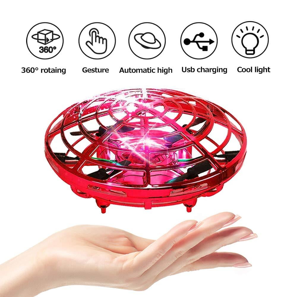 PerfectPromise UFO Flying Toys for Kids, Hand Controlled Mini Drone UFO