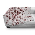 thumbnail image 3 of Horror Soft Flannel Fleece Blanket, Splashes of Blood Grunge Style Bloodstain Horror Scary Zombie Halloween Themed Print, Cozy Plush for Indoor and Outdoor Use, 50" x 60", Red White, by Ambesonne, 3 of 6