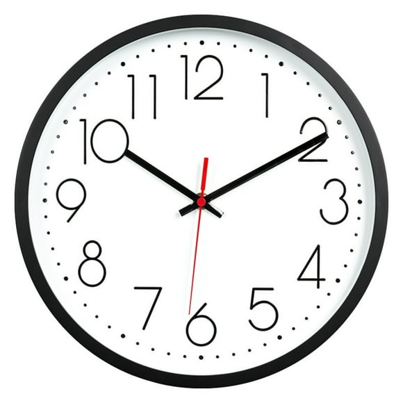 EGNMCR Alarm Clocks for Bedrooms, Clocks for Living Room Mute Wall Clock Fashion Living Room Three-dimensional Digital Scale Clock Plastic Clock 12 Inch 30CM 12 inch clock