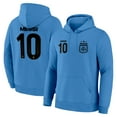 thumbnail image 2 of Icon Sports Official Argentine Football Association Lionel Messi Pullover Hoodie - Unisex Adult - AFA117PH Light Blue L, 2 of 2