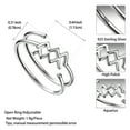 thumbnail image 5 of Zodiac Sign Aquarius Ring 925 Sterling Silver Adjustable Band Women January February Birthday Gift Celestial Constellation Jewelry Juwaliy, 5 of 7