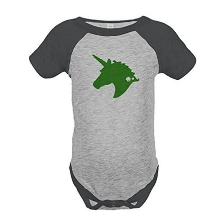 

7 ate 9 Apparel Girl s St Patrick s Day Unicorn Grey Onepiece