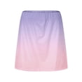 thumbnail image 4 of Women's Flowy Shorts Gradient Color Elastic Waist Sports Butterfly Shorts Slim Fit Tummy Control Workout Running Sports Skirts,Pink,2XL, 4 of 6