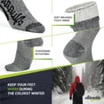 thumbnail image 4 of Fu997 Merino Wool Hiking Socks Thermal Warm Crew Winter Boot Sock For Men & Women 3 Pairs, 4 of 5