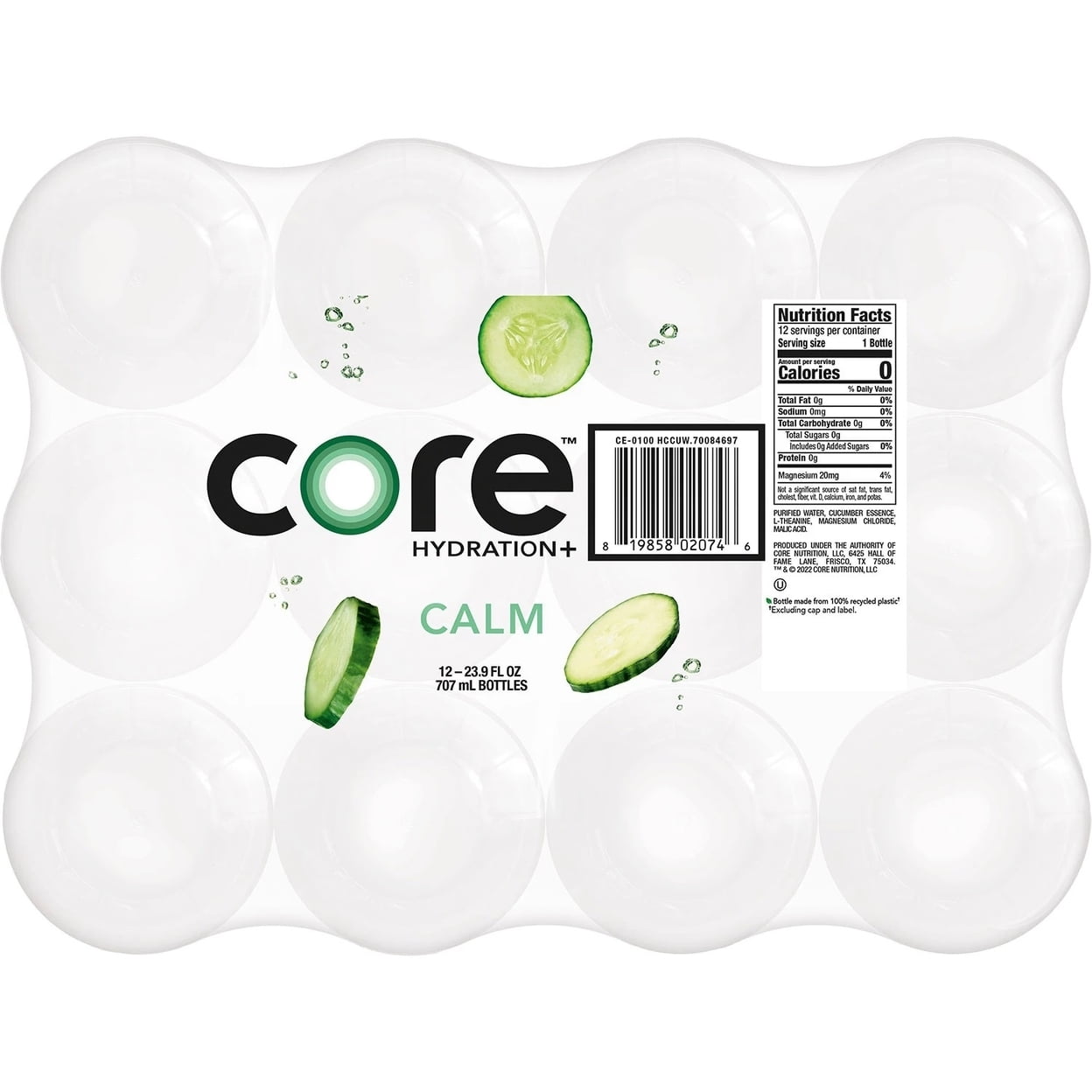 Core Hydration+ Calm Enhanced Water, 23.9 Fluid Ounce (Pack of 12)