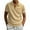 Khaki, variant on 2025 New Style Man Business Polos Solid Color Collared Buttons Pockets T Shirt Casual Loose Ventilate Colour Blocking Lapel Short Sleeve Top