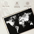 thumbnail image 6 of Elephant Stock Black And White Map Wall Art - Horizontal Canvas Wall Art - Living Room Wall Decor - Map Canvas - Black And White Decor - 12" x 8", 6 of 8