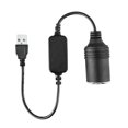 thumbnail image 1 of FNNMNNR USB Cigarette Lighter Adapter -  USB A Male to 12V Car Cigarette Lighter Socket Female Cable Converter 1Ft/30cm, 1 of 2