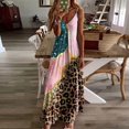 thumbnail image 1 of WILLBEST Robe de Maternité Florale Femme Été Mode Décontractée Col Bas Sans Manches Imprimé Fleuri Longue Robe Décontractée Été Col en V Sans Manches Robe Débardeur Robe de Plage Robe S, 1 of 3