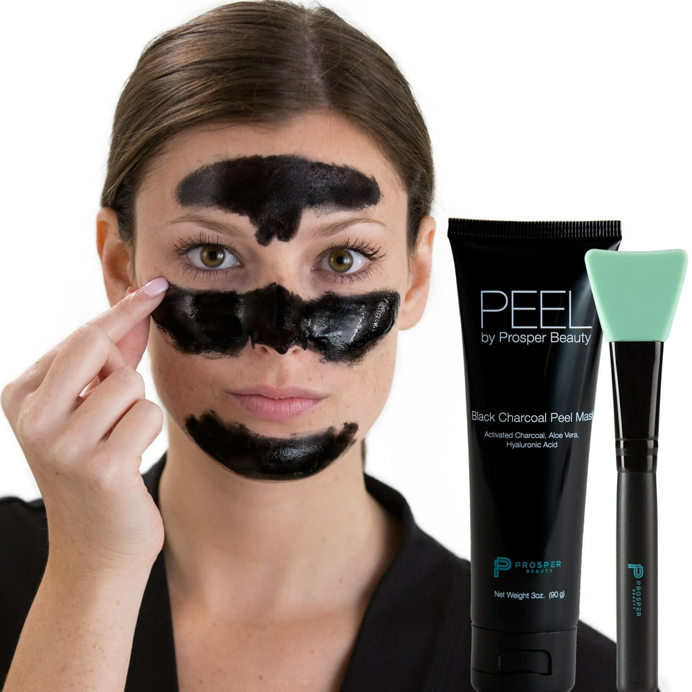 Charcoal Peel Off Mask Black [PEEL by Prosper Beauty] Large 3oz Tube