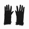 thumbnail image 3 of Women's Fishnet Gloves with Floral Pattern Fishnet Mesh Full Finger Elegant Glove, 3 of 5