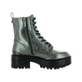 thumbnail image 2 of Guess Womens Fearne Faux-Leather Platform Combat & Lace-up Boots, 2 of 3