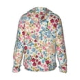 thumbnail image 2 of Goofa Trendy Floral Design Printed Women's UPF 50+ Sun Protection Hoodie Jacket Lightweight Long Sleeve Sun Shirt for Women with Pocket Hiking Outdoor-X-Large, 2 of 9
