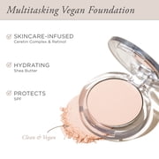 PÜR MINERALS 4-in-1 Pressed Mineral Makeup SPF 15 Powder Foundation with Concealer & Finishing Powder - Medium to Full Coverage- Cruelty-Free & Vegan Friendly, 0.28 Ounce Tan/TN6