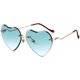 thumbnail image 1 of Gafas de sol con forma de corazón para mujer, sin montura, con montura fina de metal., 1 of 5