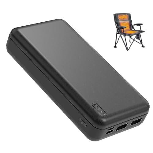Paquete de baterías Lyzuepely 20000 mAh 5V2A para silla de camping, manta