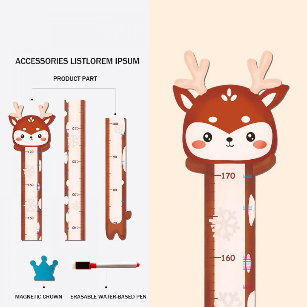 height-chart-for-kids-cartoon-animal-measuring-growth-chart-for-wall