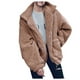 thumbnail image 1 of Abrigo cálido de piel sintética para mujer, chaqueta de invierno de gran tamaño con cuello vuelto, prendas de vestir exteriores Fridja  BV0+3141, 1 of 9