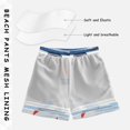 thumbnail image 3 of FORMRS Boys Swim Trunks Quick Dry Mesh Liner Boardshorts Sizes XS-XL, Orange Hand Drawn Sailboats, 3 of 7