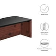 thumbnail image 4 of Kinetic 38" Wall-Mount Office Desk With Cabinet and Shelf in Black Cherry, 4 of 8