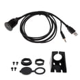 thumbnail image 2 of Almencla New Car Mount Flush Cable 3.5mm USB3.0 AUX Extension 1meter, 2 of 8