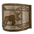 thumbnail image 2 of Meyda 148035 11 in. Lone Moose Wall Sconce, Antique Copper & Silver Mica, 2 of 4