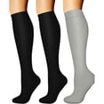 thumbnail image 2 of Women's Soft Stretch Knee High Socks, Breathable Nylon Long Socks for Casual Wear, Office, Travel and Daily Use, 3-Pack | VerBelle,Army Green 8-15.5, 2 of 6