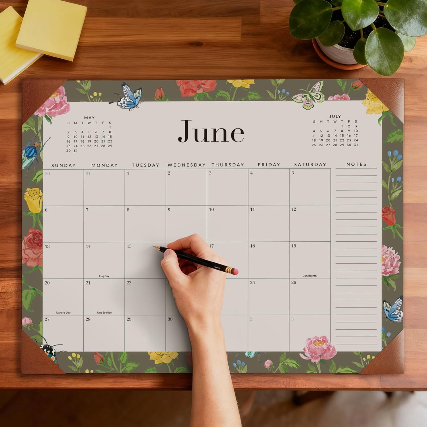 Jotsome  Large Desk Calendar 2026-2027 18-Month Planning Pad (Jan 2026-Jun 2027) 16.5"x21" Desktop Mat Blotter for Home Office & School Easy View & Write