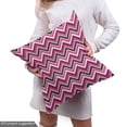 thumbnail image 4 of Chevron Fabric by the Yard, Retro Modern Zig Zag Stripes in Ikat Style Horizontal Lines Design, Decorative Upholstery Fabric for Sofas and Home Accents, Multicolor by Ambesonne, 4 of 4