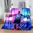 thumbnail image 4 of Manta de franela de fútbol superstar para adultos y niños, manta portátil para decoración de sofá y cama, regalo, l-leo, messi-i, 4 of 5