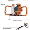 thumbnail image 4 of Miumaeov 52CC Gas Powered Post Hole Digger Auger Borer Fence Rig Two-stroke with 4"/6"/8" Bits, 4 of 9