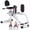 White&Pink, variant on Hip Abductor Machine, 3-in-1 Thigh & Glute Trainer for Home Gym, Adjustable Resistance for Inner/Outer Thigh Toner and Butt Lifter, Compact Leg Workout Equipment