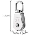 thumbnail image 4 of Nxtop Stainless Steel Wire Rope Crane Pulley Block M25 Lifting Crane Swivel Hook Single Pulley Block Hanging Wire Towing Wheel 4Pcs, 4 of 4