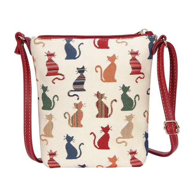 Bandolera Signare Tapestry Cheeky Cat Design para mujer