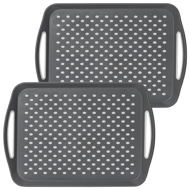 17.7" x 12.6" AntiSlip Serving Trays with Handles, 2 Pcs XLarge