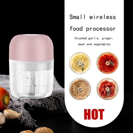 

Big holiday Deals! Dqueduo Electric Garlic Chopper Portable Mini Food Processor Wireless Vegetable Masher With USB Charging Waterproof Garlic Masher Mincer For O-nion Meat Spices 250ML