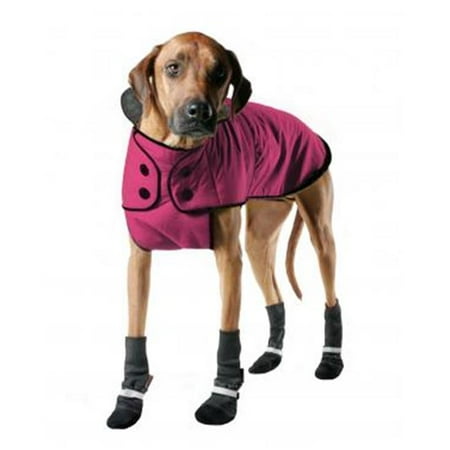 Muttluks BL26BU 3-Layer Belted Winter Dog Coat - Size 26, Blue