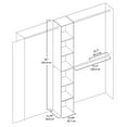 thumbnail image 4 of Mainstays Adjustable Closet Organizer, White, 4 of 4